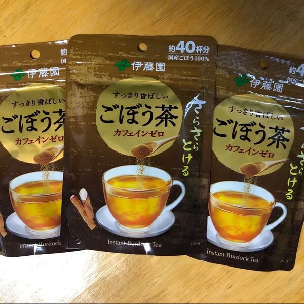 伊藤園 粉末ごぼう茶 約40杯分(32g)3袋 国産ごぼう100%