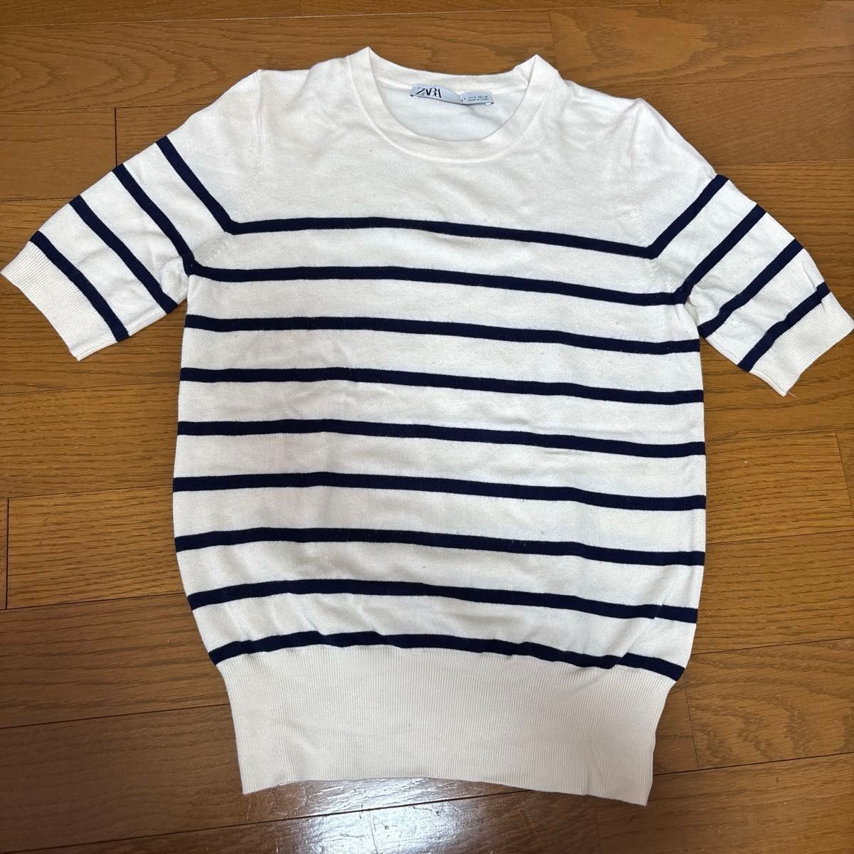 ZARA ニット ボーダー 半袖　トップス　Sサイズ