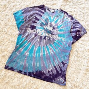 Disney Parks タイダイ ディズニーランド Tシャツ 古着 トップス カットソー 半袖 ディズニーランド