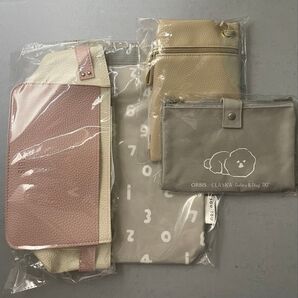 折りたたみ保冷ポーチ スマホショルダー オリジナル マルチポーチ レザー調コスメストッカー 4点セット
