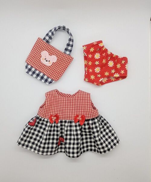 メルちゃん ソランちゃんサイズ ハンドメイド ワンピース&バック&パンツ S5-140