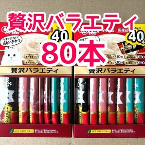 国産 チャオちゅーる 贅沢バラエティ 40本×2箱 80本