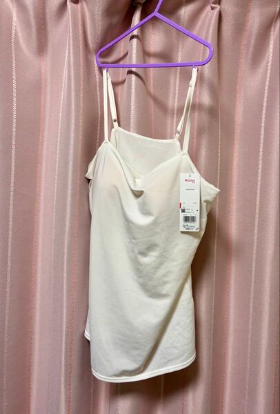 新品 未使用 ウイング ワコール ブラトップ カップ付きキャミソール LL XL 白
