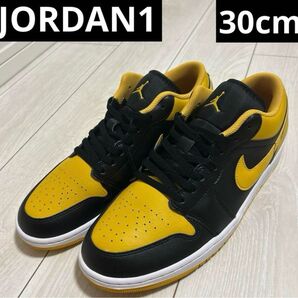 美品 NIKE AirJordan 1黒黄 30cm ナイキ ジョーダン ロー