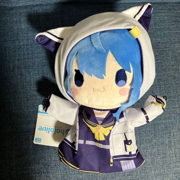 ホロライブ hololive パペット ぬいぐるみ 猫耳パーカー 星街すいせい 未使用品 タグ付き パペットぬいぐるみ
