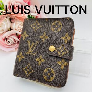 LOUIS VUITTON ルイヴィトン コンパクトジップ 二つ折り財布 財布 モノグラム 552