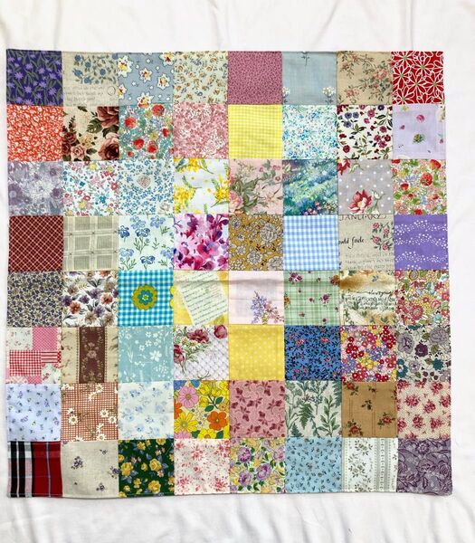 ③パッチワークマルチカバー ハンドメイド