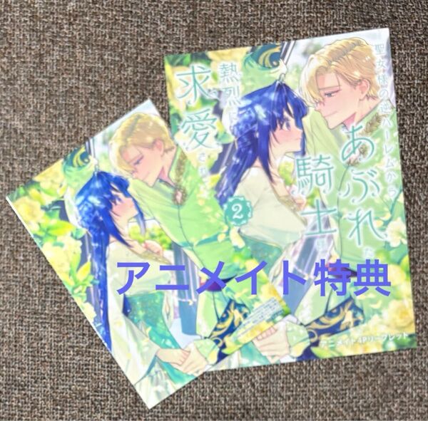 特典のみ 聖女様の逆ハーレムからあぶれた騎士様に熱烈に求愛されている件 アニメイト リーフレット