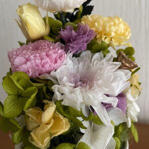 ドライフラワー フラワーアレンジメント 仏花 2個セット花器有り