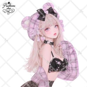 人物ステッカー コラージュ素材 女の子ステッカー