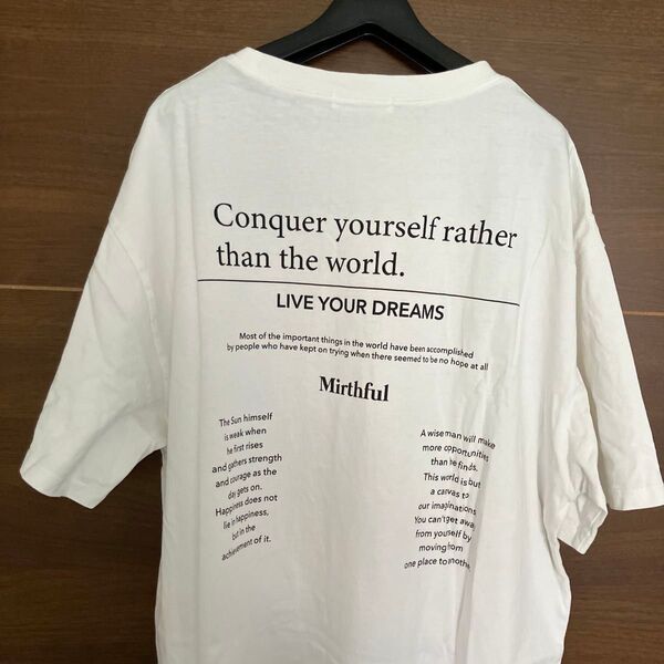 WEGO ホワイト Tシャツ バックプリントデザイン フリーサイズ