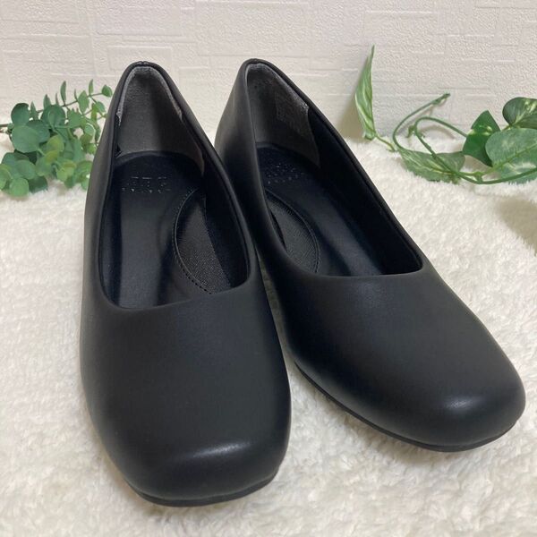 【美品】ABC MART ブラック パンプス ヒール 23cm パンプス ブラック シューズ 黒