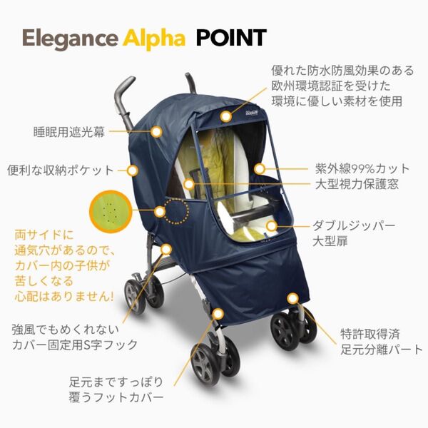 美品 MANITO マニト マルチ レインカバー ベビーカー用