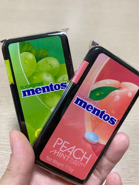 【2個セット】mentos メントス グレープミント&ピーチミント タブレット