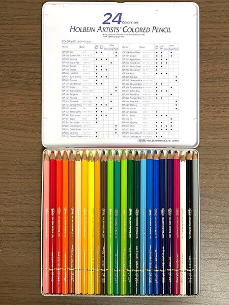 【ほぼ未使用】HOLBEIN ARTISTSCOLORED PENCILホルベイン 色鉛筆 24色