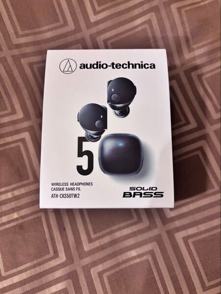 【新品】オーディオテクニカ 完全ワイヤレスイヤホン ブラック ATH-CKS50TW2BK【未開封】