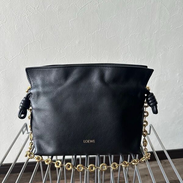 【現行モデル】 LOEWE フラメンコクラッチ ミニ ショルダーバッグ ブラック