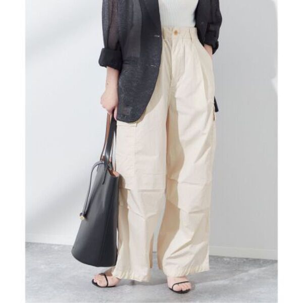 美品*JOURNAL STANDARD L'ESSAGE スーピマコットンナイロンカーゴパンツ 24ss 近年モデル 洗える