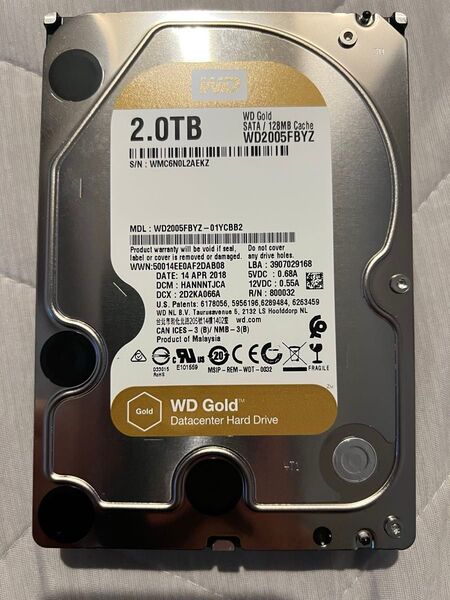 WD2005FBYZ 2TB HDD