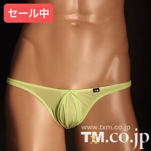 【セール価格】TMコレクション GMF 飛び出し注意 Tバック ビキニ ライトグリーン 下着 水着