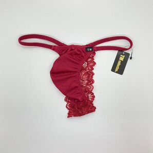 TMコレクション 水着生地バックレース Tバック ビキニ ワイン 下着 水着