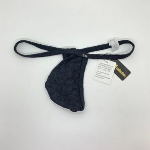 Lサイズ TMコレクション Flowerlace カップぷっくり Gストリング ビキニ ブラック フラワーレース 下着 水着 花