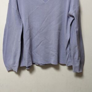 Vネック 薄紫色 パープル