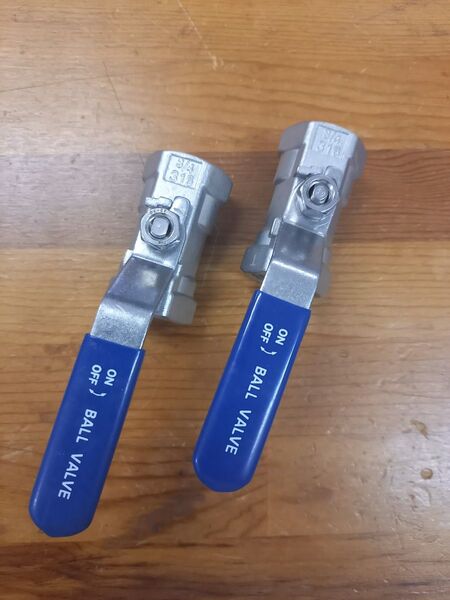 20A SUS316 ボールバルブ2個数