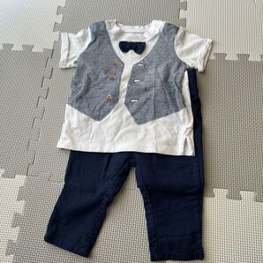 ベビー服 上下セット お宮参り お出かけ 半袖 半袖Tシャツ