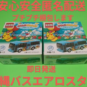プチプチ梱包! 特注 トミカ そらとぶ ピカチュウ プロジェクト 沖縄バス エアロスター 別注 ラッピング バス