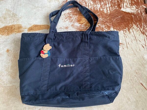 familiar ファミリア マザーズバッグ トートバッグ 刺繍 大容量 ユニセックス USED 中古 MOTHERS BAG