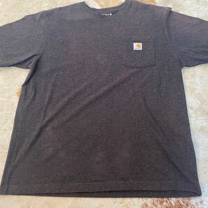 carhartt カーハート LOOSE FIT ルーズフィット Tシャツ L ポケットT チャコール アメカジ 古着 USED