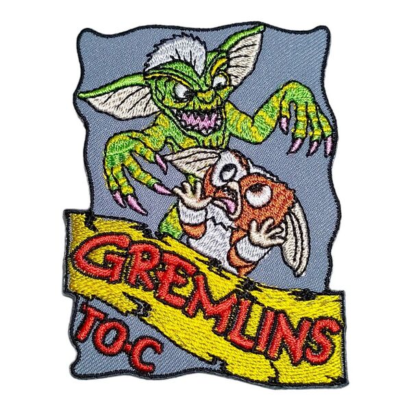 A-1【 アイロンワッペン 】 刺繍ワッペン アップリケ リメイク グレムリン GREMLINS ギズモ アメキャラ ワッペン