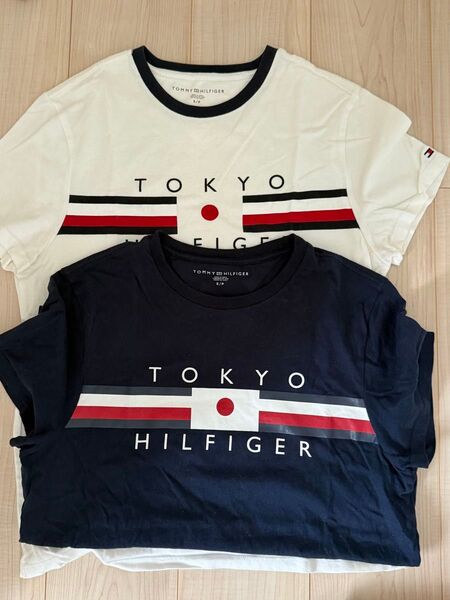 TOMMY HILFIGER TOKYO Tシャツ S/P ネイビー×ホワイト