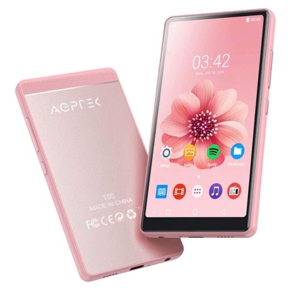 MP3プレーヤー 4インチ タッチ操作 Wi-Fi Bluetooth ピンク