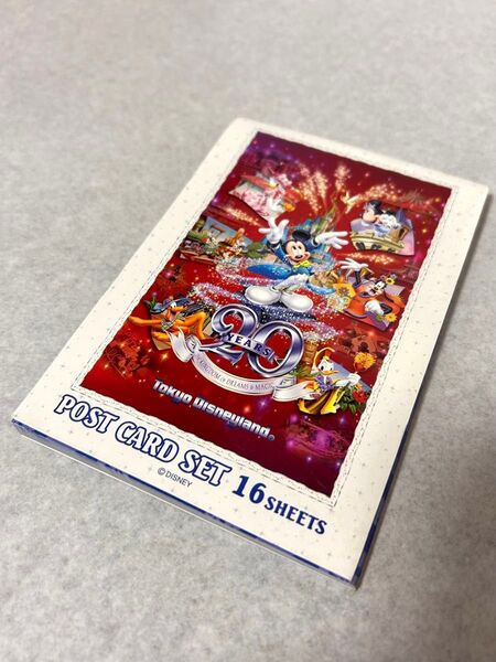 【東京ディズニーランド20周年】ポストカードセット / 16枚入り / 記念グッズ / レトロ