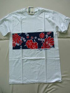 N602＊＊S＊未使用　デッドストック　USA製レインスプーナー ハイビスカス　Tシャツ　HAWAII　サーフ　コットン　水着タグ　Reyn Spooner