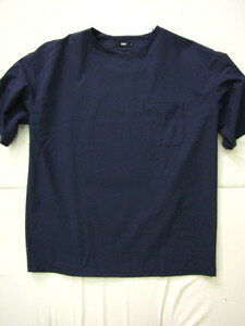 N627*HARE Hare cut and sewn pocket short sleeves oversize S size navy blue 