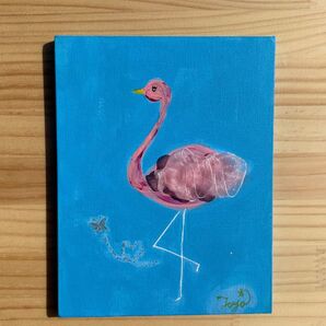 フラミンゴ 絵画 現代アート