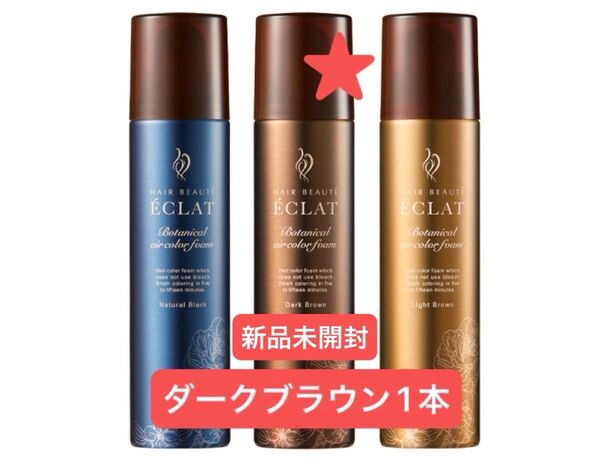 SALE★宅急便送料込★泡の白髪染め★ヘアボーテエクラ★ボタニカルエアカラーフォームUP★ダークブラウン★大きいサイズの150g