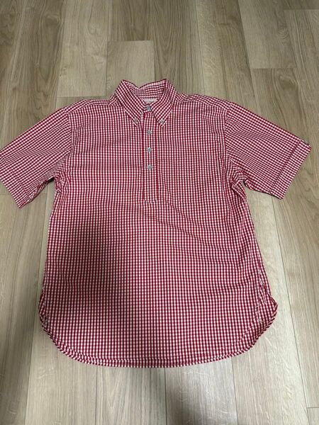 BONCOURA ギンガムチェック半袖BDシャツ ボンクラ 新品 36