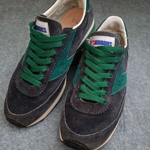80's Brooks ランニングシューズ グレー×グリーン