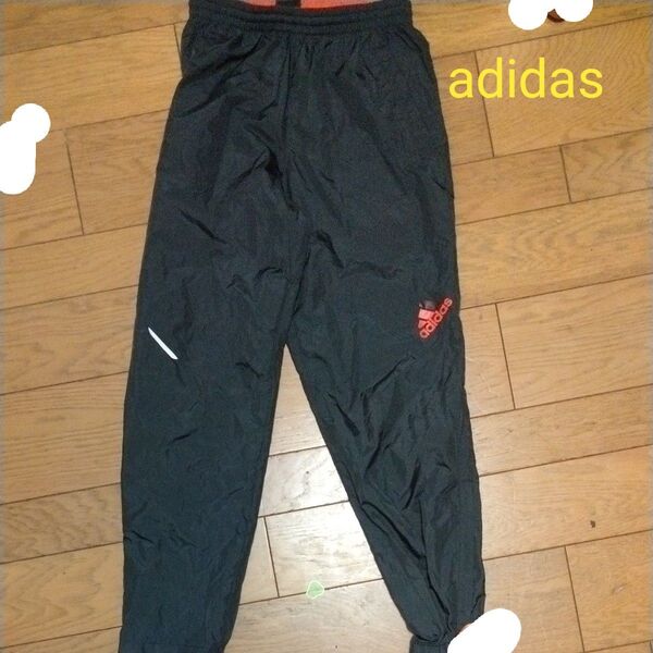 adidas ナイロンパンツ ブラック 140