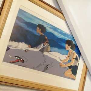  очень редкий! Studio Ghibli Princess Mononoke [ рамка товар ] постер орнамент картина . производства исходная картина открытка Ghibli календарь Miyazaki .i