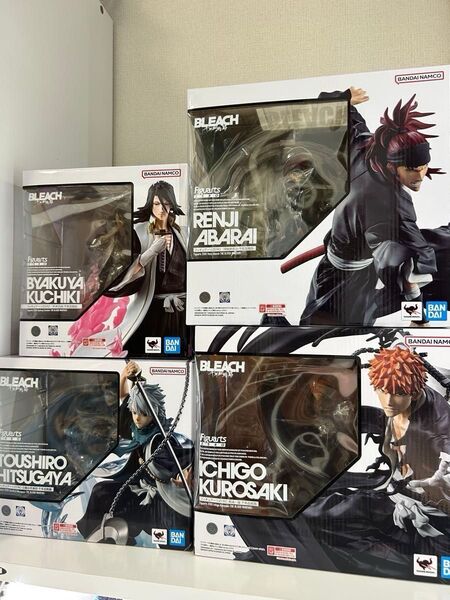 フィギュアーツZERO BLEACH 千年血戦 黒崎一護 阿散井恋次 日番谷冬獅郎 朽木白哉 4点セット フィギュア