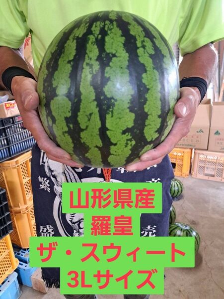 山形県産 すいか 羅皇ザ・スウィート 3Lサイズ 家庭用