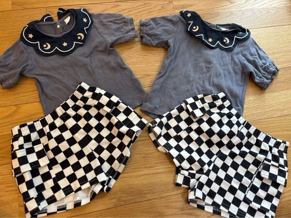 バースデイ Tシャツ ショーパン リンクコーデ 兄弟 姉妹 オソロコーデ キッズ 子供服 上下セット 半袖
