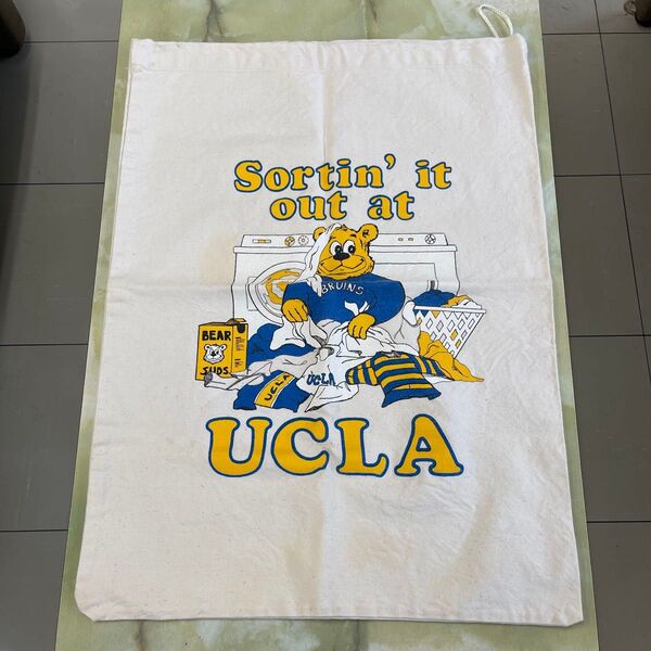 70s 80s UCLA 洗濯袋 コットン製 大型 ビンテージ