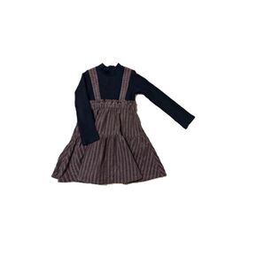 【BRANSHES ブランシェス】美品 長袖ワンピース 重ね着風 女の子 110
