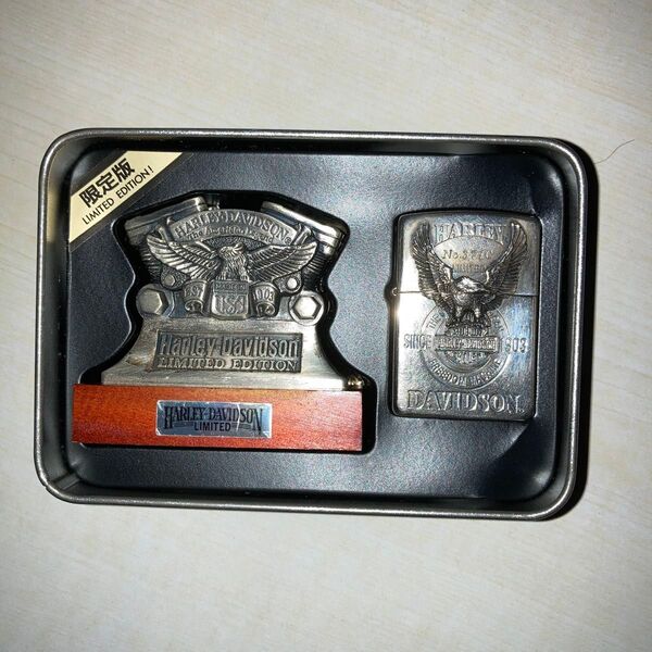 Zippo ジッポー HARLEY-DAVIDSON ハーレーダビッドソン リミテッドエディション 限定 台座付き